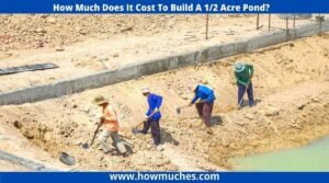 how much does it cost to build a 1/2 acre pond