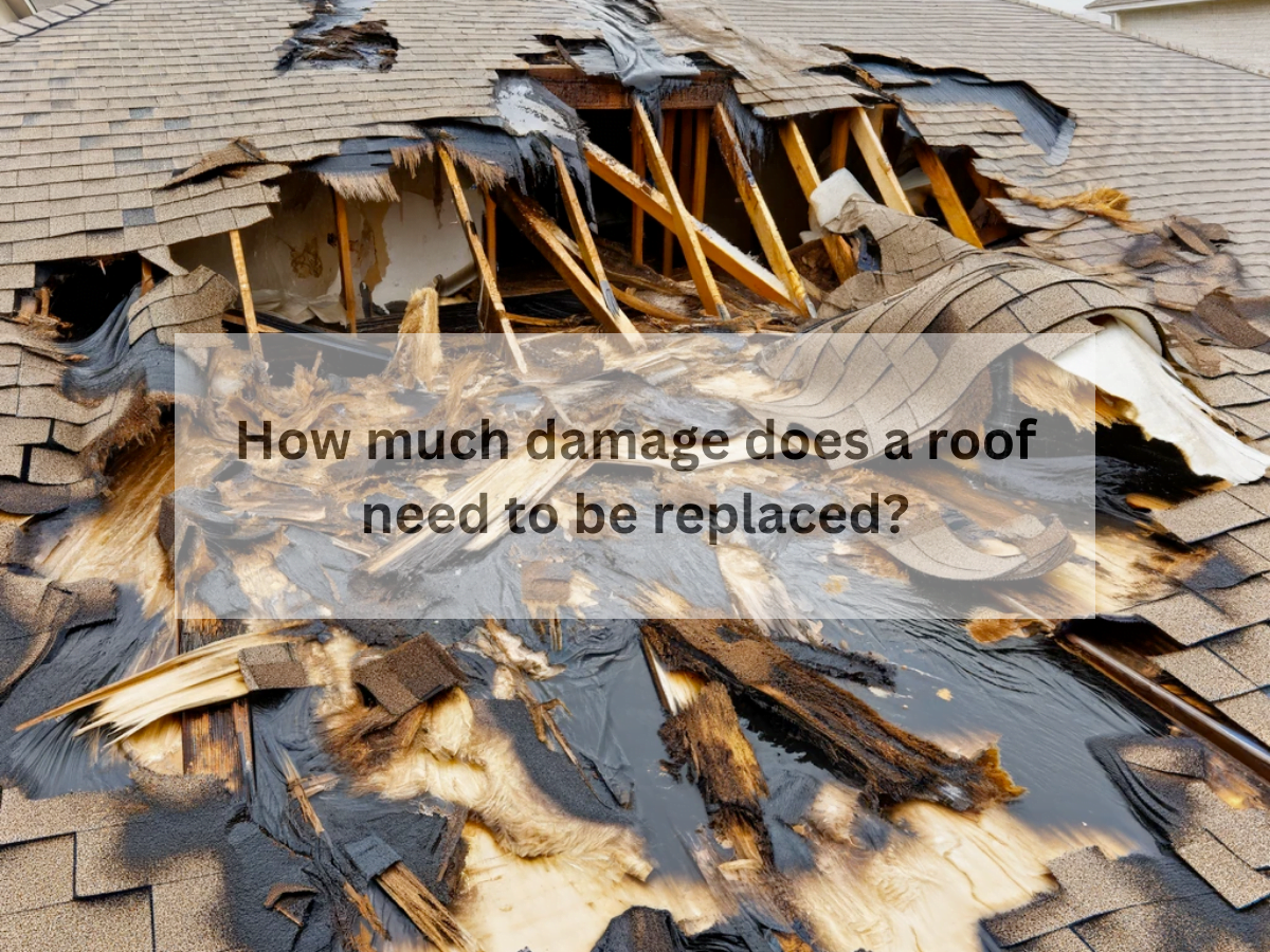 How much damage does a roof need to be replaced